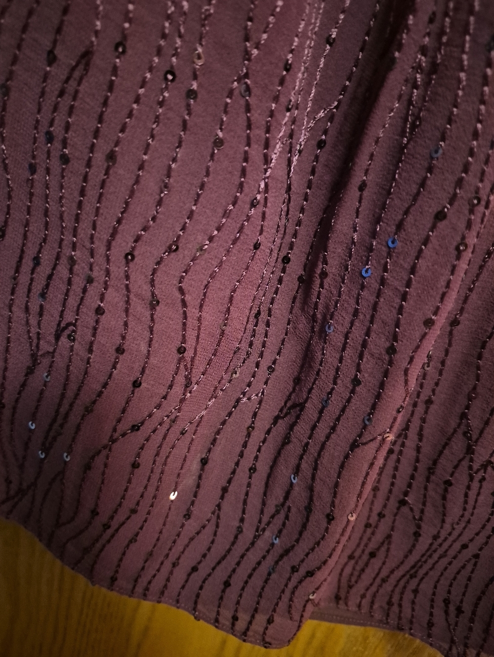 Talbots 100%Silk Fully Lined Plum Sleeveless Beaded Camisole Size 4 Excellent! - Picture 9 of 11
